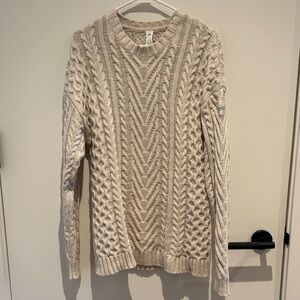 Alo yoga Cream Cable Knit Sweater